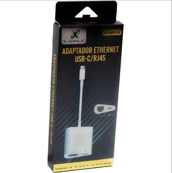 Adaptador ethernet usb-c rj45 flex branco