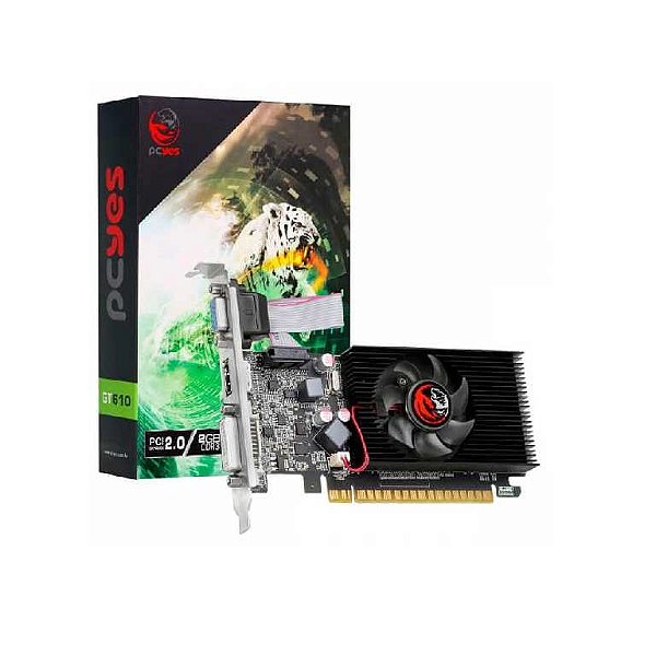 Gpu nvidia geforce gt 610 2gb ddr3 64 bit low profile - pvg6102gbr364lp