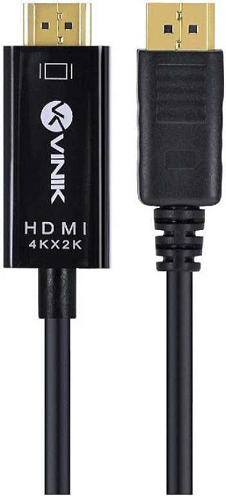 Cabo displayport 1.3 para hdmi 2 4k ultra hd 2 metros - h20dp13-2 vinik
