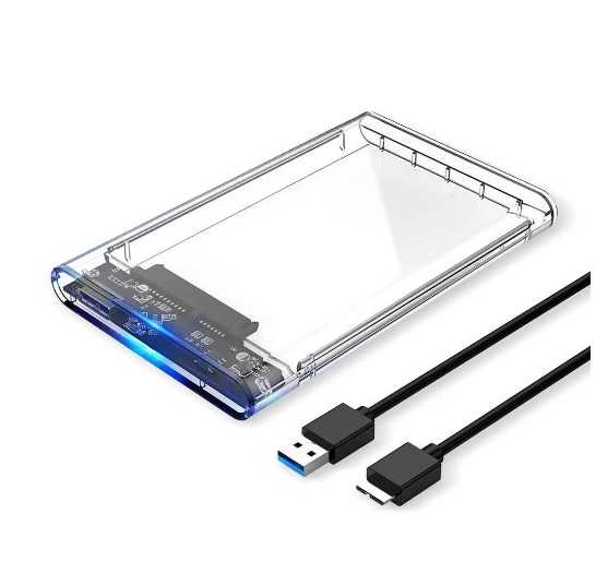 Case para hd 2.5 transparente usb 3.0 2td