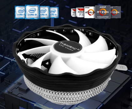 Cooler ventilador de refrigeração rgb pwm 3 pinos  intel lga 1700, 1200, 1150, 1151, x79, x99, e5, amd, am3, am4