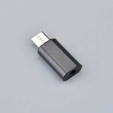 Adaptador usb tipo c para fone de ouvido p2, celular e tablet - preto