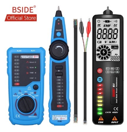 Bside- identificar e testador de cabo de rede e telefone fwt11, rj11, rj45, cat5, cat6