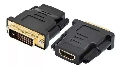 Conector adaptador dvi x hdmi femea 24+1 banhado