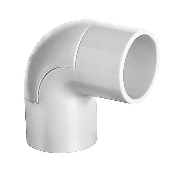 Curva pvc 90 3 4  com bolsa branca