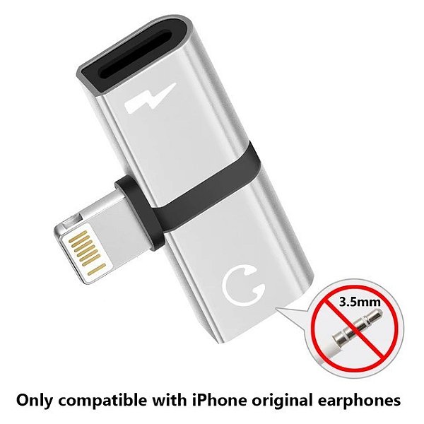 Adaptador de audio 2in 1 lighting p/ lighting