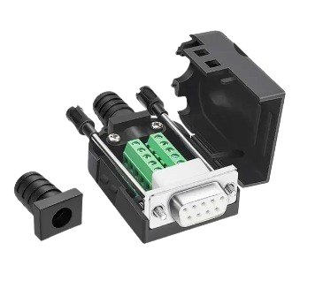 Conector solderless do fio macho e femea conector db9 rs232 wms