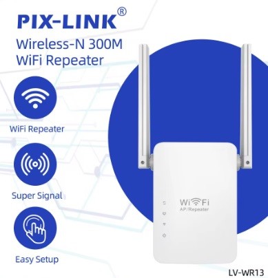 Repetidor 300mbps roteador wi-fi wr13 pix-link