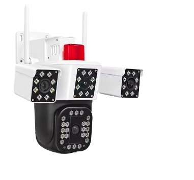 Camera de seguranca wi fi ptz , 3 telas externa rastreamento automatico 10x 6k 12mp