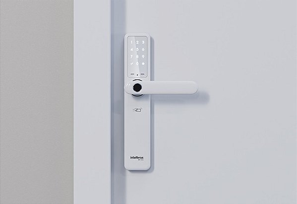 Fechadura Smart De Embutir Com Maçaneta Ifr 7000 Branca - Intelbras