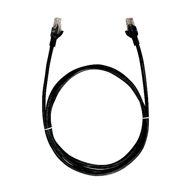Cabo de Rede Cat6 5m Patch Cord Pluscable Black