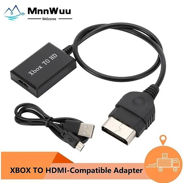 Adaptador compativel com xbox para conversor de video e audio cabo