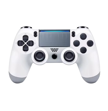 Controlador de jogo compatível com bluetooth para ps4,slim,pro,gamepad sem fio para pc branco