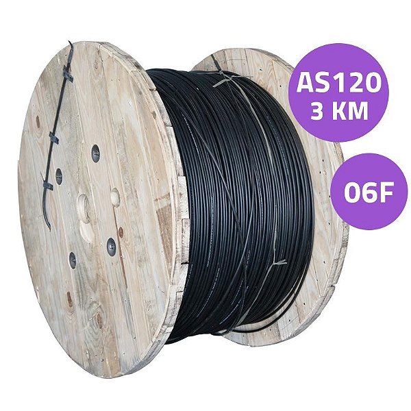 Cabo de fibra optica asu120 - 06 fo 3km -