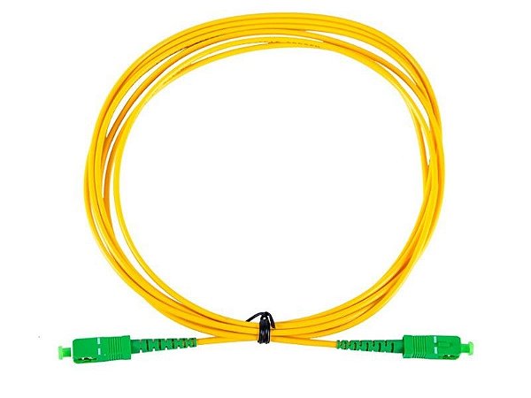 Patch cord scapc-scapc cabo de fibra otica com conectores - wdc
