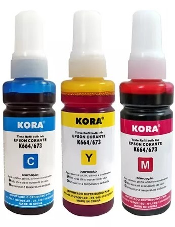 Tinta Kora Refil Bulk Inc Compatível EPSON K664/673