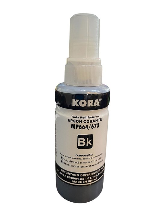 Tinta Kora Refil Bulk Inc Compatível EPSON MP664/673 Black