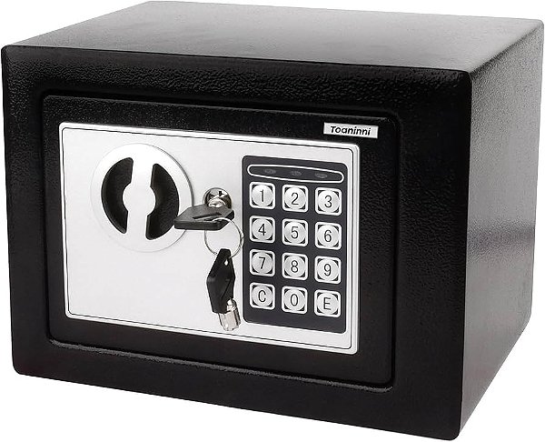 Cofre Eletrônico Digital Teclado Com Senha + 2 Chaves Store