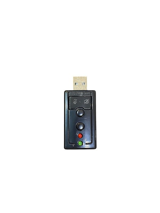 Adaptador Placa de Som Usb 7.1 Canais Virtual