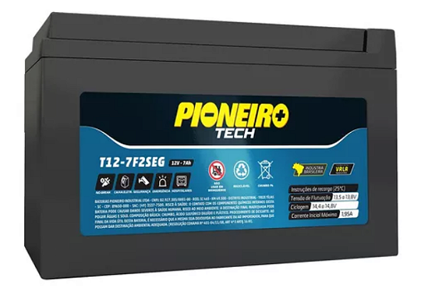 Bateria Estacionaria Pioneiro Tech 12v 7Ah T12-7F2SEG