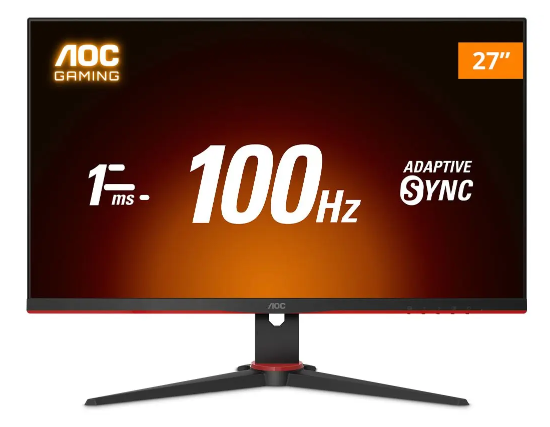 Monitor Gamer 27G2E1 27" Full HD IPS 100Hz 1ms HDMI DisplayPort - Aoc