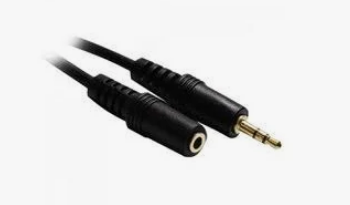 Cabo de Audio P2 Macho Stereo X J2 Femea Stereo Preto