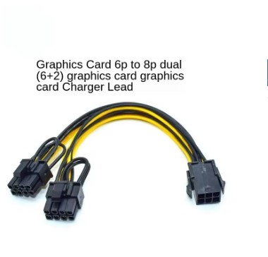 Cabo Pci Express Para 2 X Pcie 8 (6 + 2) Pinos, Placa-Mãe Dupla 8 Pinos, Placa De Vídeo, Pci Gpu Vga Splitter, Cabo De A