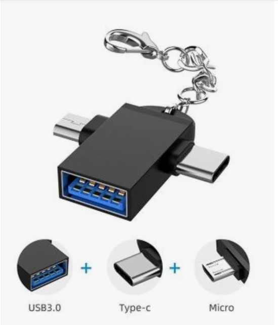 Adaptador OTG para Type C ou V8 para USB 3.0 Altomex AU-98