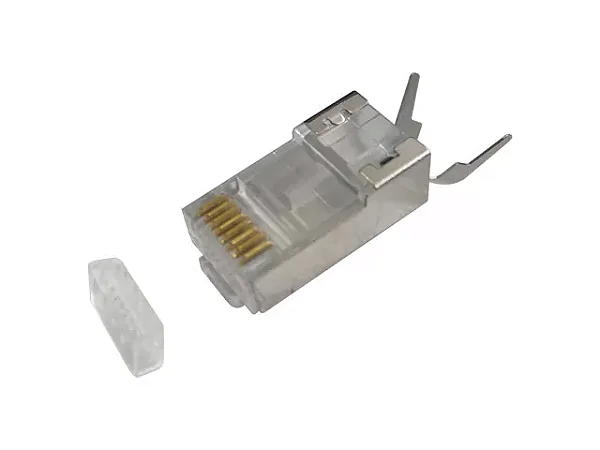 Conector Plug RJ45 (CAT.7 OU CAT.6A) Blindado Com Guia - Seccon