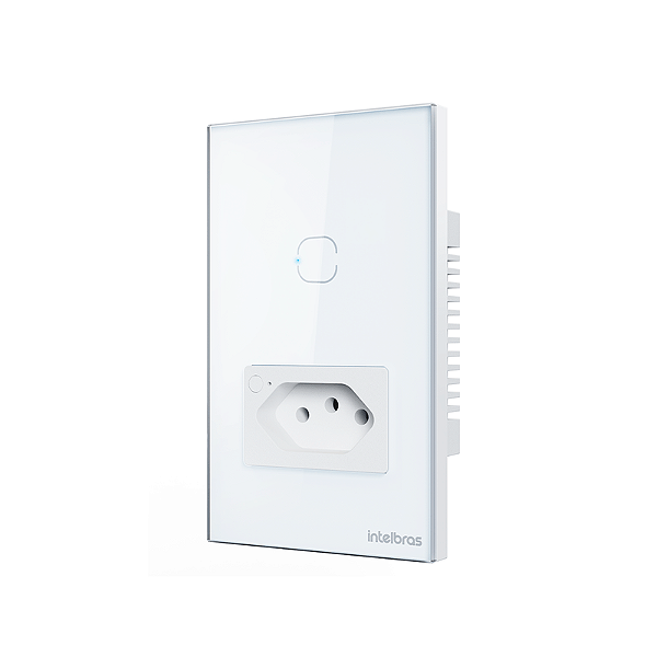 Tomada Simples 10A com 1 Interruptor Smart Wi-Fi Ets 2001 Branco - Intelbras