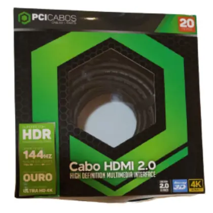 Cabo Hdmi 2.0 4K 19 Pinos 20 Mt Pci Cabos
