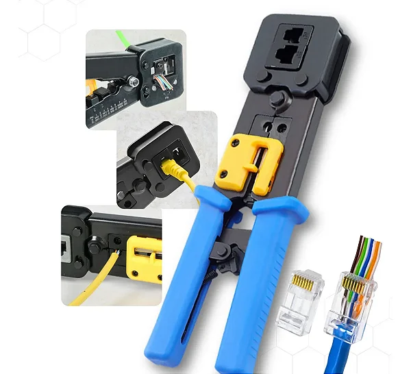 Alicate Profissional Grimpar RJ45/RJ11/RJ12 Vazado