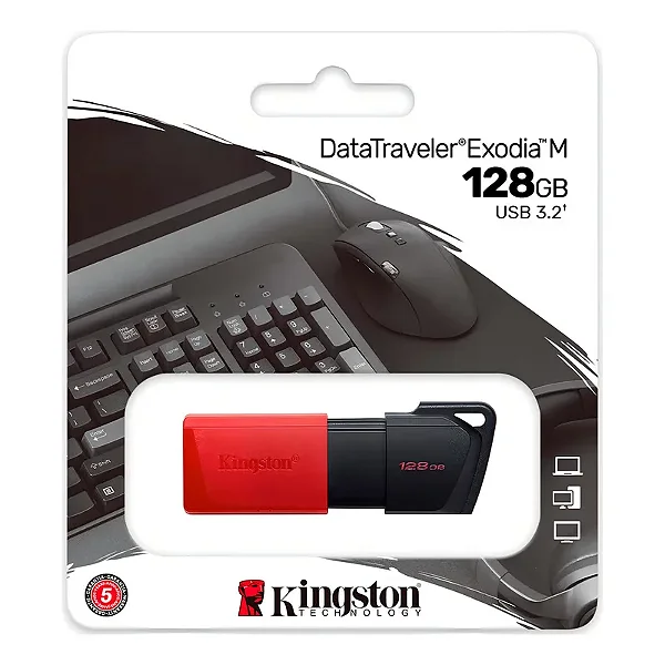 Pen Drive Flash Kingston 128GB USB 3.2