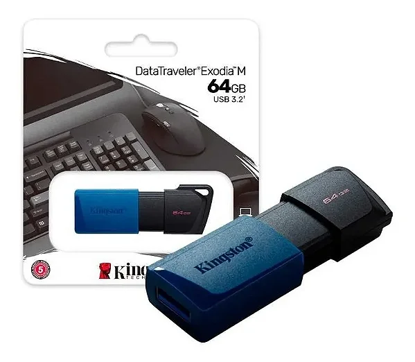 Pen Drive Flash USB Kingston 64GB 3.2