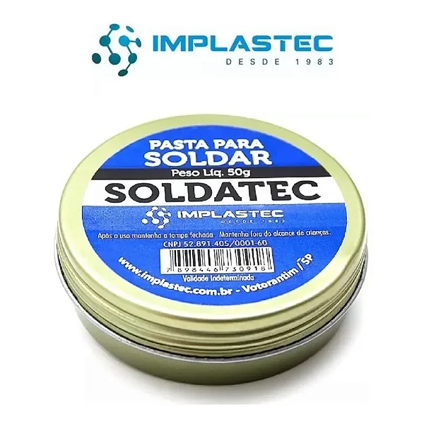 PASTA PARA SOLDA SOLDATEC 50g Implastec