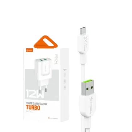 Carregador Turbo Fonte 2 em 1 + Cabo Hc-25 Type-C Pmcell