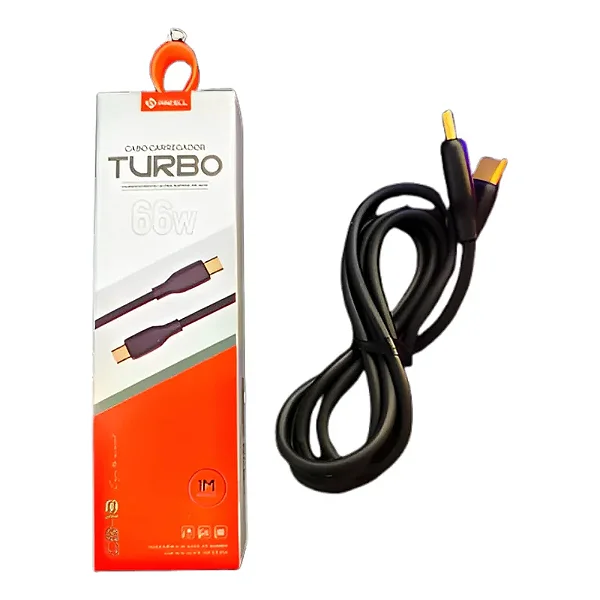 Cabo De Carregador Turbo Pmcell Cb-18 Type C/tipo C 1m Preto