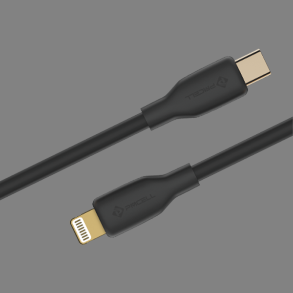 Cabo De Carregador Turbo Pmcell Cb-18 Type C Para Lightning 1m Preto