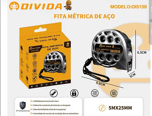 Ferramenta Trenas (oi vida) 25 Metros Aco 5138