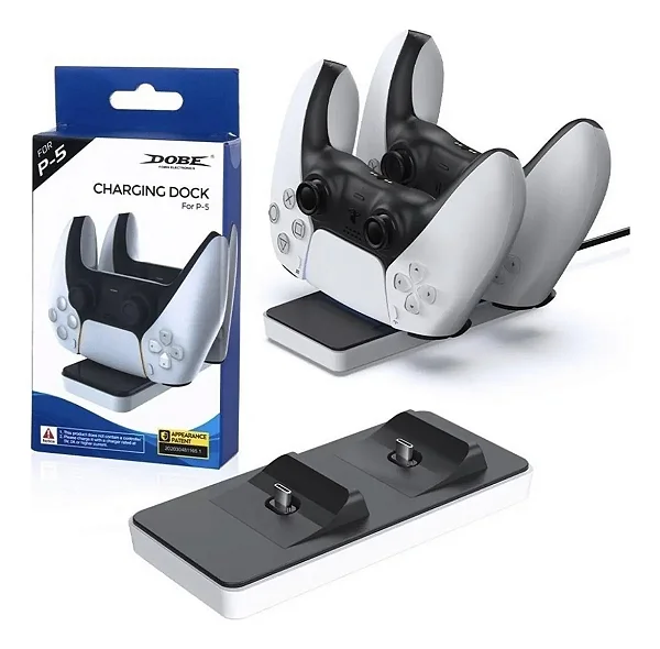 Suporte Carregador Base Para 2 Controles Ps5 Dobe