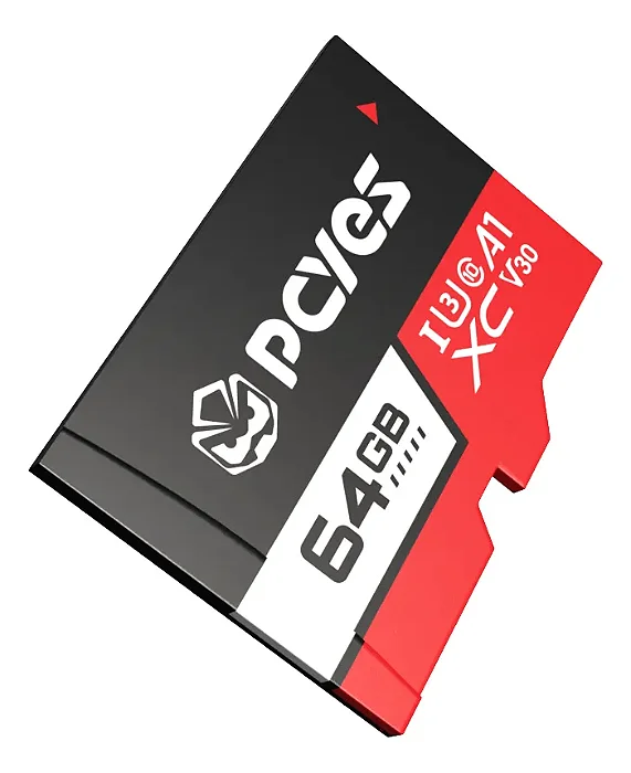 Cartão de Memoria Pcyes Micro Sd 64GB C10 U3 V30 - PY64GBSDXC