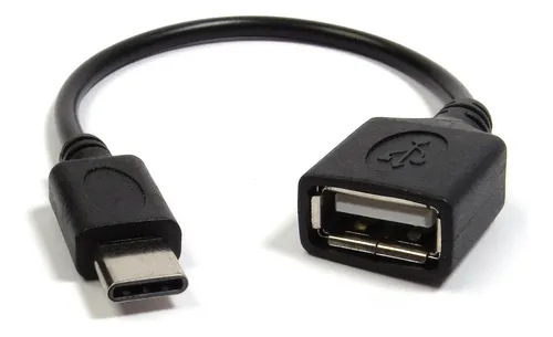 Cabo Adaptador Tipo C Otg Para USB Pendrive Conexão Rápida 10cm
