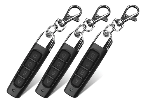 Kit 3 Controles De Portão Eletrônico Alarme Universal 433mhz Fine Preto