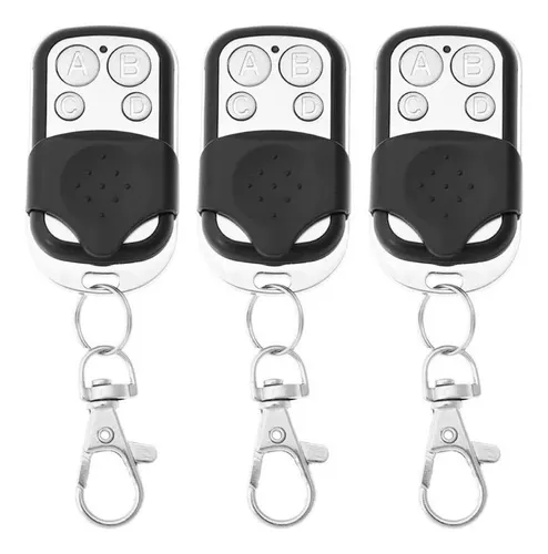 Kit 3 Controle Remoto Universal Para Portão Eletrônico Automático Gaveta 433mhz