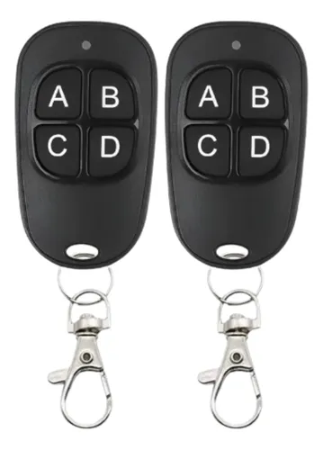 Kit 2 Controle Remoto Universal Slim Para Portão Eletrônico Alarme 433mhz