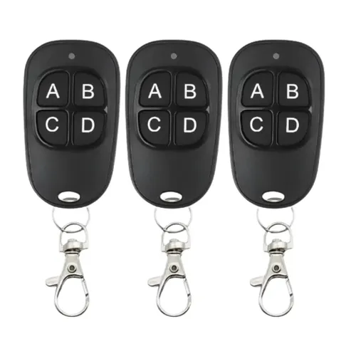 Kit 3 Controle Remoto Universal Slim Para Portão Eletrônico Alarme 433mhz