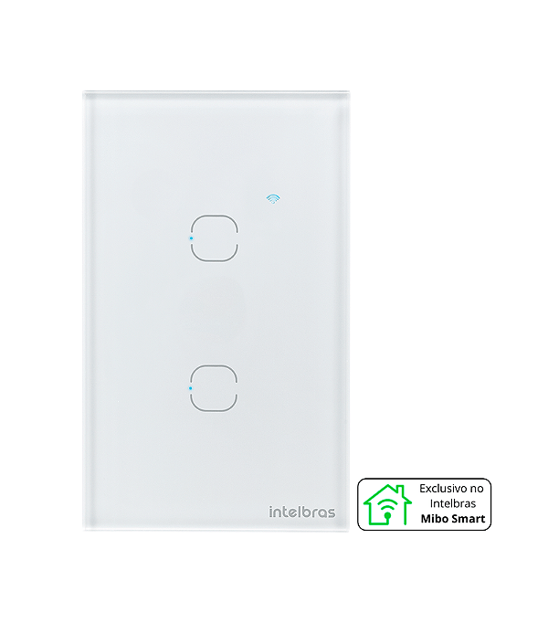 Interruptor Touch Wifi 2 Botoes Eiw 1002 Branco - Intelbras