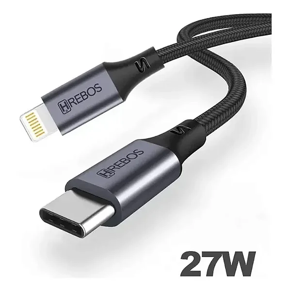 CABO HREBOS USB-C/LIGTH CB-362I 27W 1M
