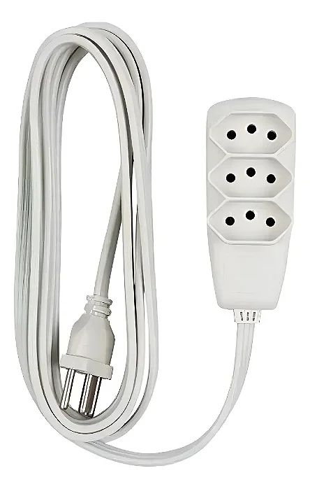 Extensão Sort PP 3X0,75 2P+T 10A Gelo 1,3M - Daneva