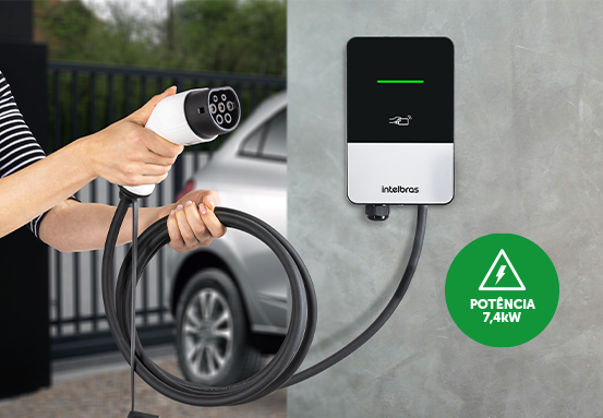 Estação Recarga Para Veículos Elétricos Home 7,4 KW Eve 0074H - Intelbras
